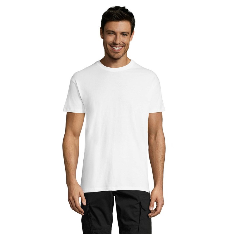 Tee-shirt mixte publicitaire blanc en coton 150 grammes "REGENT"