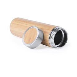 Bouteille isotherme en bambou personnalisable THERMO MIX