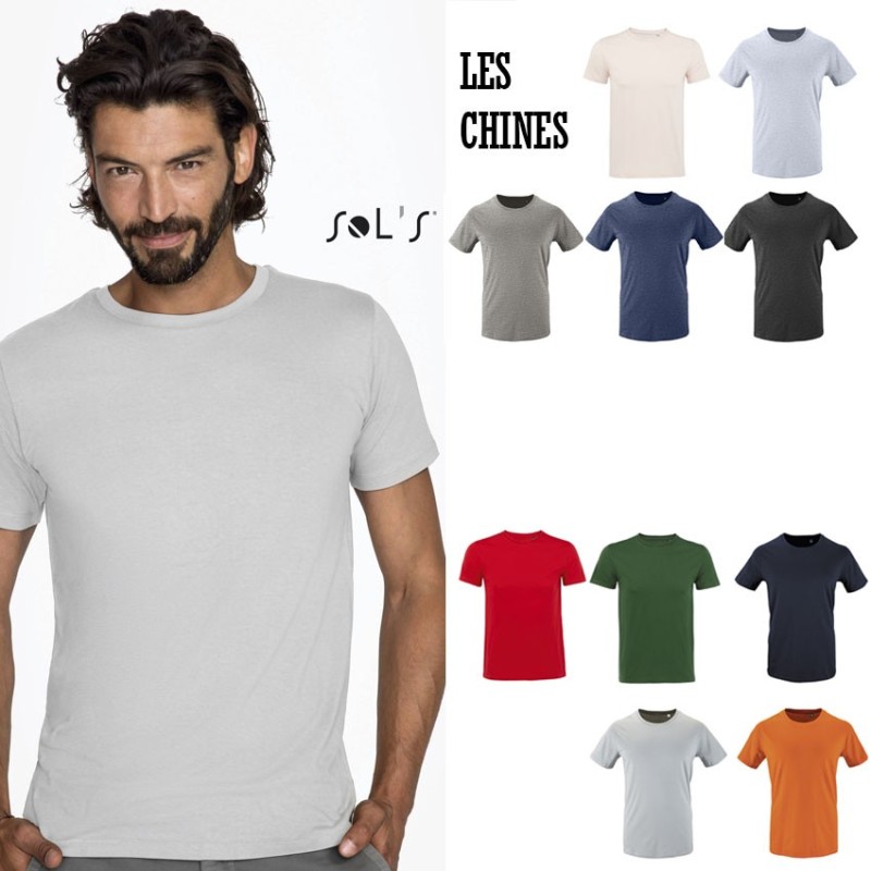 Tee-shirt publicitaire en coton bio homme MILO