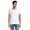 Tee-shirt publicitaire blanc homme col V IMERIAL V