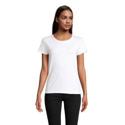 Tee-shirt femme blanc en coton biologique CRUSADER