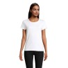 Tee-shirt femme blanc en coton biologique CRUSADER