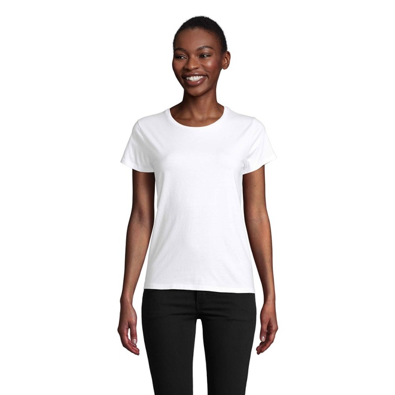 Tee-shirt publicitaire femme en coton biologique - coloris : blanc