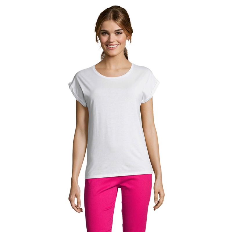 Tee-shirt publicitaire femme en jersey fin - blanc MELBA