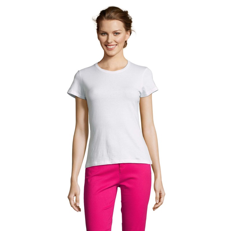 Tee-shirt blanc publicitaire coupe femme "MISS"