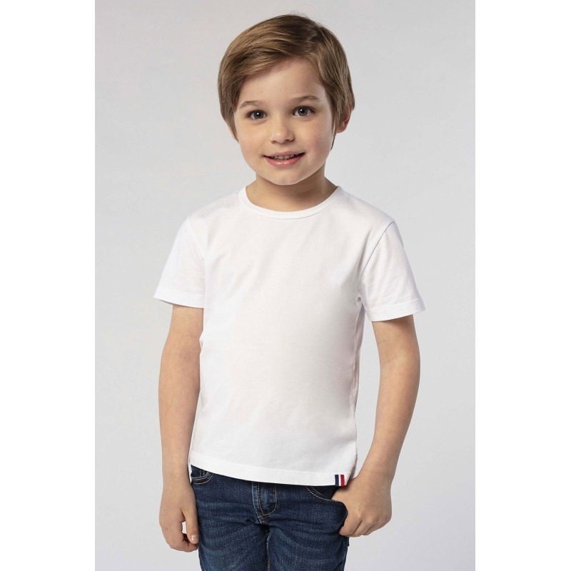 Tee-shirt blanc publicitaire enfant fabriqué en France "LOU "