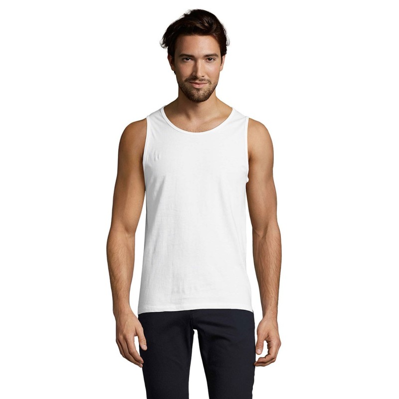 Débardeur personnalisable homme JUSTIN- coloris blanc