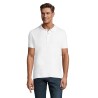 Polo publicitaire homme en coton élasthanne blanc "PHOENIX"