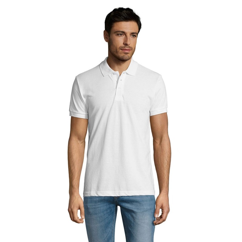 Polo publicitaire  homme "PRIME" - Coloris blanc