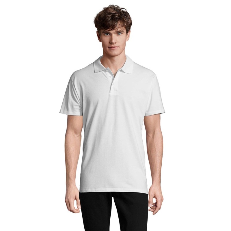 Polo publicitaire homme  - Coloris : blanc  "SPRING II"