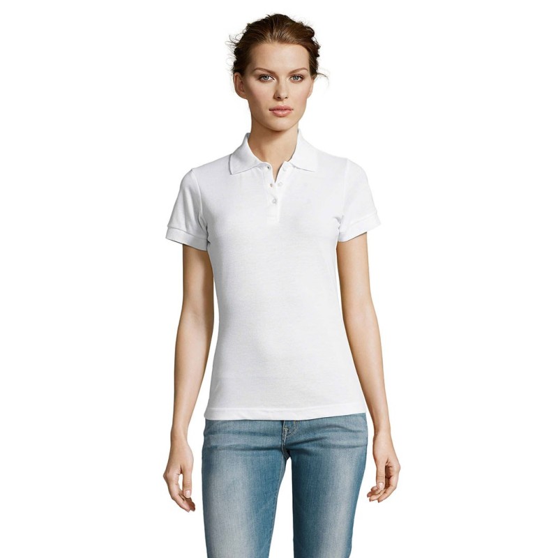 Polo publicitaire  femme "PRIME" - Coloris blanc