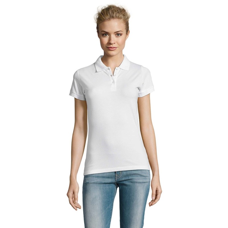 Polo publicitaire -  Coloris blanc femme "PERFECT"