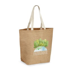 Sac shopping en toile de jute publicitaire TIZZY