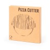 Roulette à pizza publicitaire en bambou et acier "TITOX"