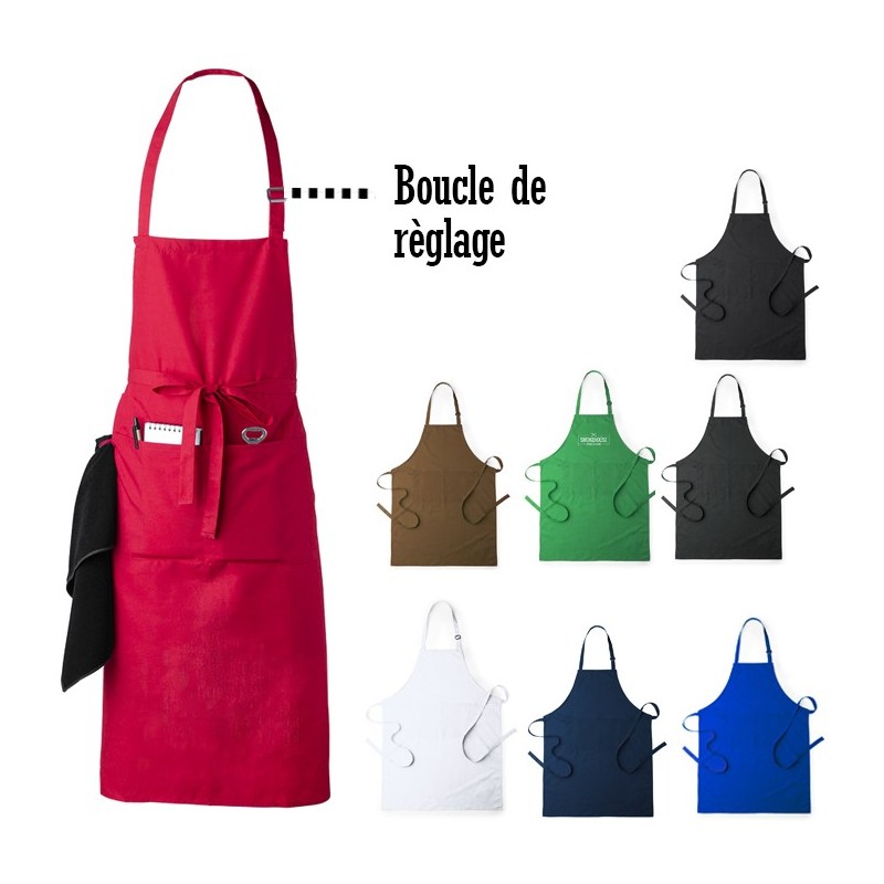 Tablier de cuisine publicitaire avec boucle de réglage "KONNER"