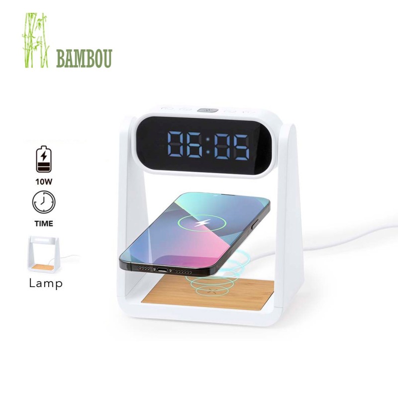 Horloge publicitaire  avec chargeur et lampe LED DARRET