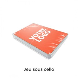 Jeu de belote de 33 cartes personnalisables sur 1 face