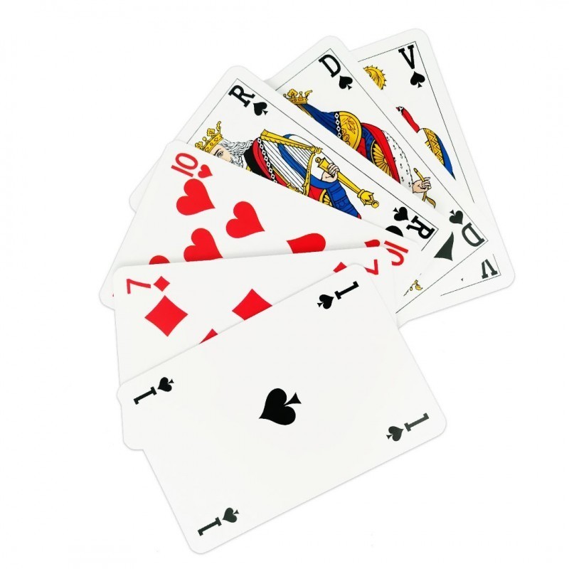 Jeu de belote de 33 cartes personnalisables sur 1 face