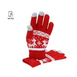 Paire de gants publicitaires avec motif de Noël "KAINEX"