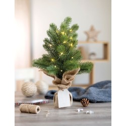 Mini sapin de Noël artificiel personnalisable avec guirlande Led "FRAN