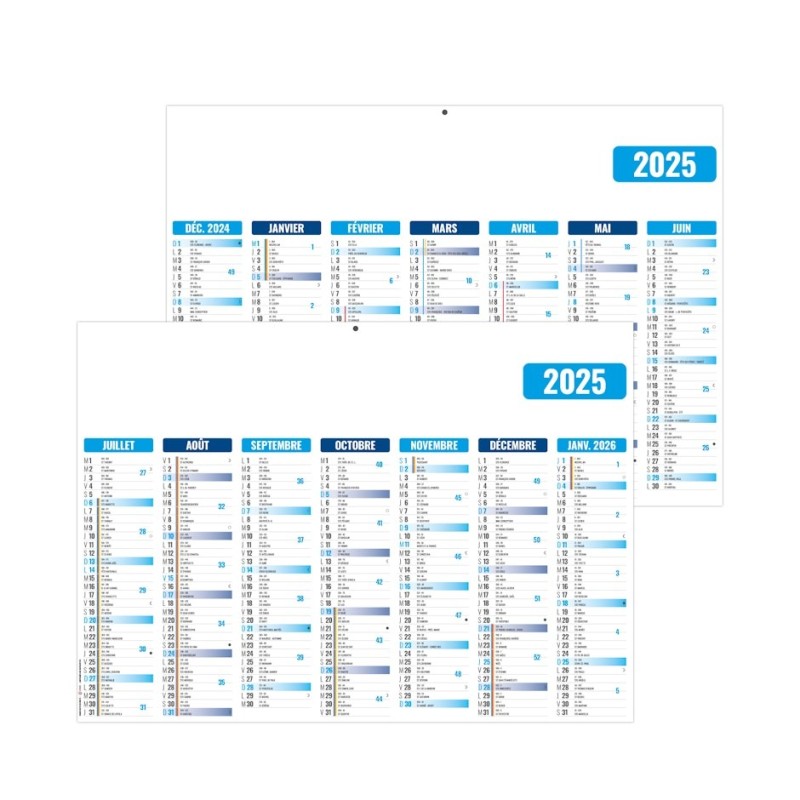 Calendrier publicitaire bancaire rigide contrecollé  MINI