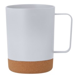 Tasse publicitaire 40 cl en plastique recyclé et base liège "JURGEN"