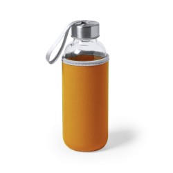 Bouteille publicitaire en verre 42 cl avec étui en néoprène "DOKATH"