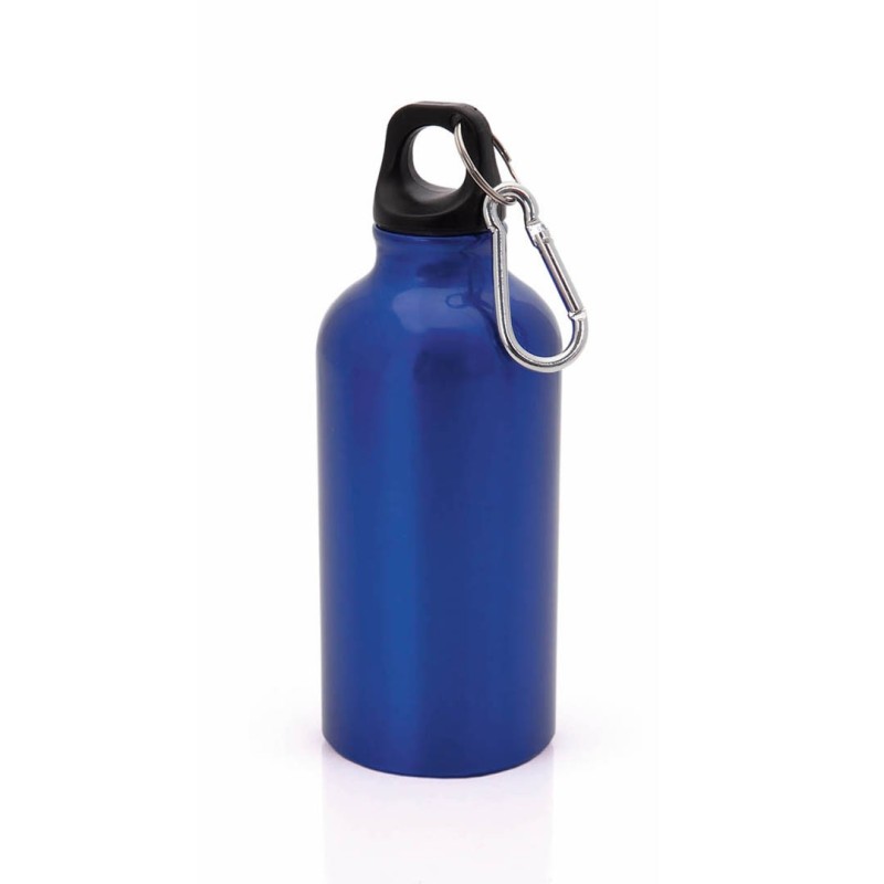 Bidon publicitaire de 44 cl en aluminium avec mousqueton "MENTO" Bidon publicitaire de 44 cl en aluminium avec mousqueton "MENTO"