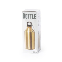 Bidon publicitaire de 44 cl en aluminium avec mousqueton "MENTO"