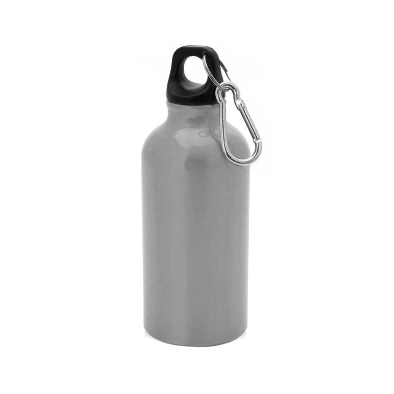 Bidon publicitaire de 44 cl en aluminium avec mousqueton "MENTO" Bidon publicitaire de 44 cl en aluminium avec mousqueton "MENTO"