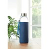 Bouteille publicitaire de 50 cl en verre avec housse denim "UTAH DENIM