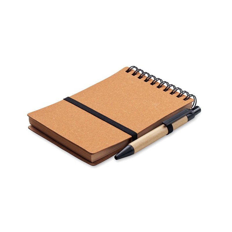 Carnet de notes publicitaire A6 recyclé avec stylo "NOTIE"