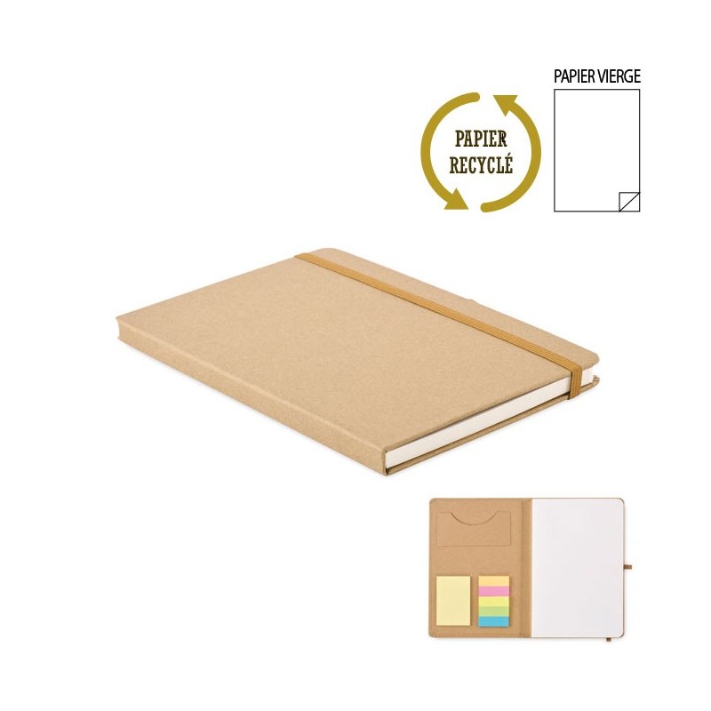 Carnet A5 publicitaire avec bloc de notes autocollantes "STICKNOTE" Carnet A5 publicitaire avec bloc de notes autocollantes "STICKNOTE"