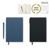 NOTA - Carnet de notes A5 avec couverture en PU structuré, stylo et 160 pages recyclées lignées