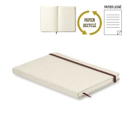 Carnet de notes publicitaire A5 avec couverture rigide en toile "CANVA