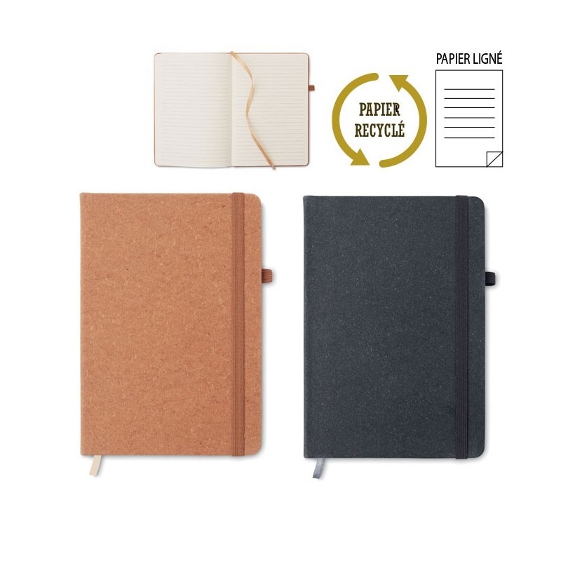 Carnet de notes A5 avec couverture en PU recyclé BAOBAB