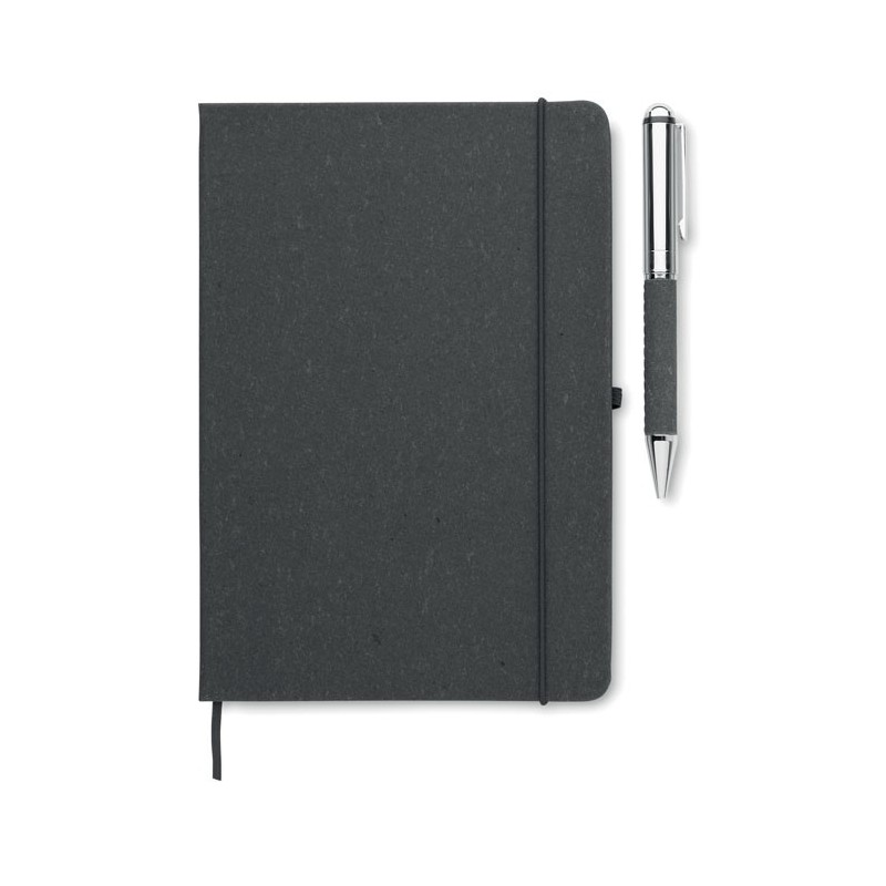 Coffret publicitaire avec carnet en cuir et stylo ELEGANOTE