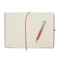 Coffret publicitaire avec carnet en cuir et stylo ELEGANOTE