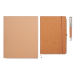 Coffret publicitaire avec carnet en cuir et stylo ELEGANOTE