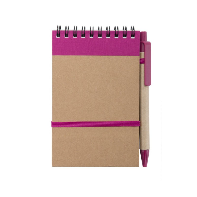 Carnet publicitaire A6 avec stylo- Couverture carton recyclé "ECOCARD" Carnet publicitaire A6 avec stylo- Couverture carton recyclé "ECOCARD"