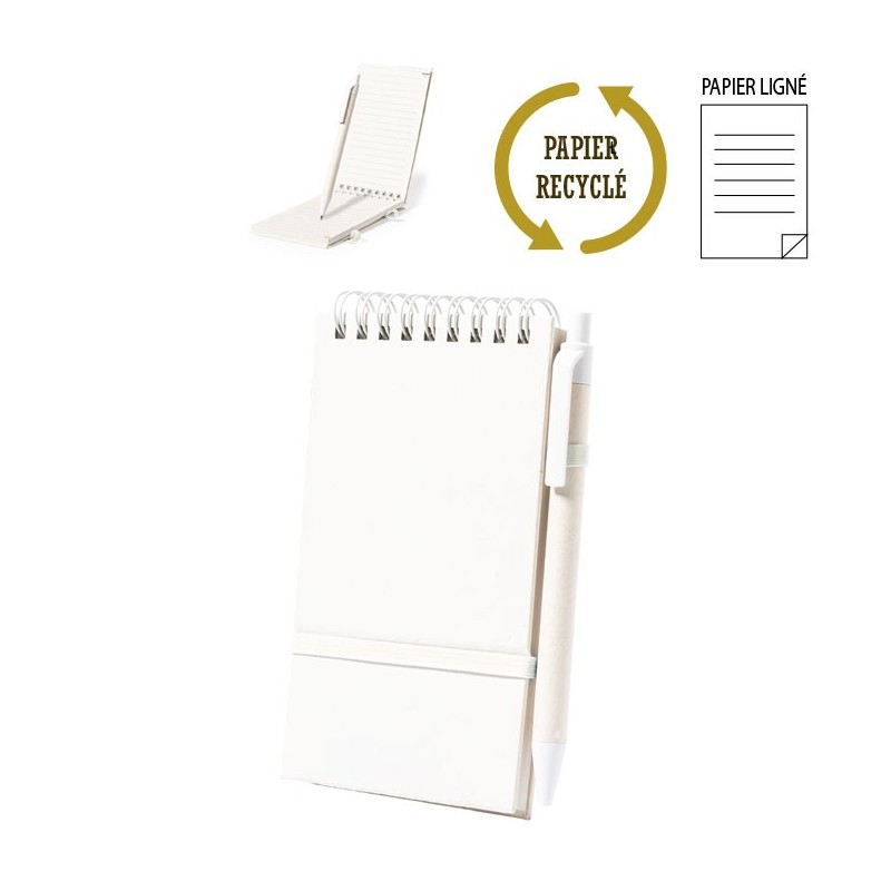 Bloc-notes publicitaire A6 couverture en briques de lait "HEWOR" Bloc-notes publicitaire A6 couverture en briques de lait "HEWOR"