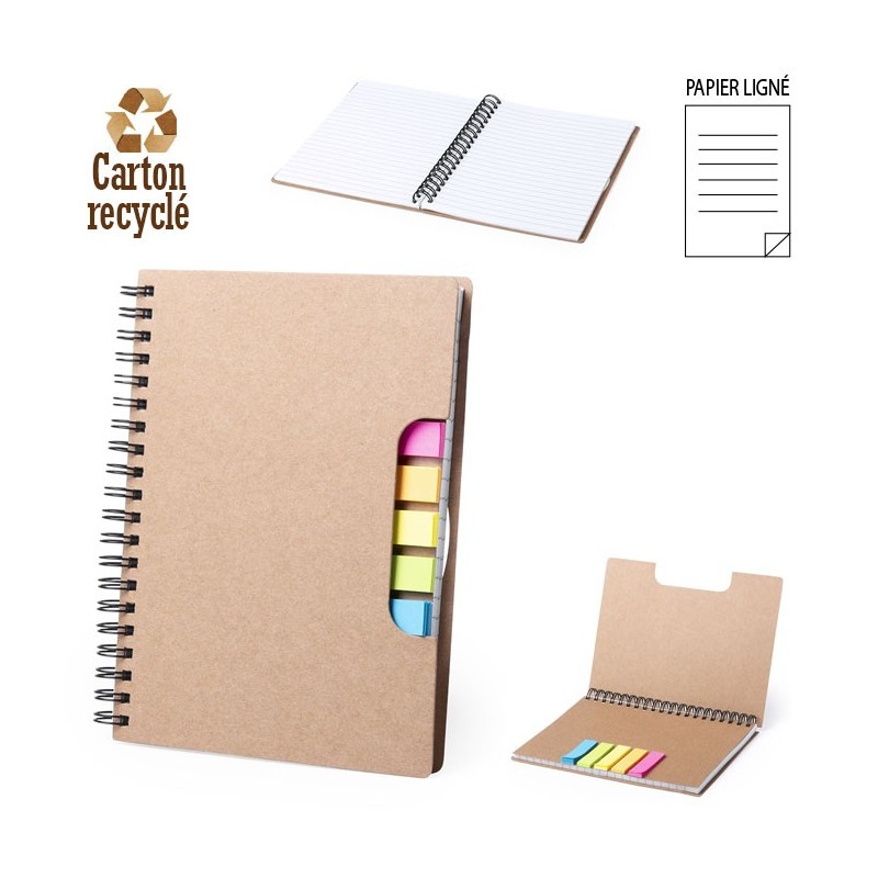 Carnet de notes publicitaire avec mini feuillets adhésifs "TIBLAN" Carnet de notes publicitaire avec mini feuillets adhésifs "TIBLAN"