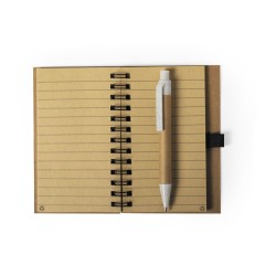 Mini bloc-notes publicitaire A7 éco-conçu avec stylo "SULAX"