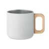 Mug publicitaire  35 cl en acier recyclé avec poignée bois "ACERO"