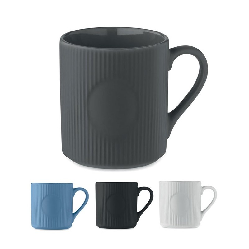 Mug personnalisable de 34 cl en céramique striée "RIBMUG" Mug personnalisable de 34 cl en céramique striée "RIBMUG"