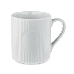 Mug personnalisable de 34 cl en céramique striée "RIBMUG"