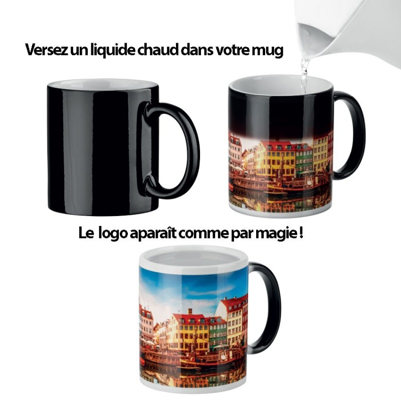 Mug publicitaire personnalisé thermosensible "SUBLIDARK" Mug publicitaire personnalisé thermosensible "SUBLIDARK"
