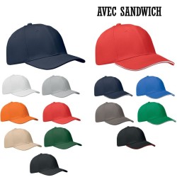 Casquette baseball publicitaire 6 pans en coton brossé "BUFFALO"