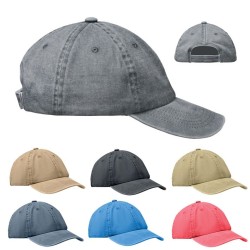 Casquette publicitaire 6 panneaux en coton lavé "BEAU"
