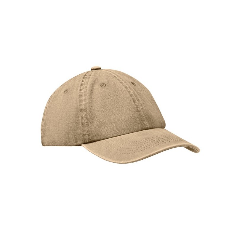 Casquette publicitaire 6 panneaux en coton lavé "BEAU"